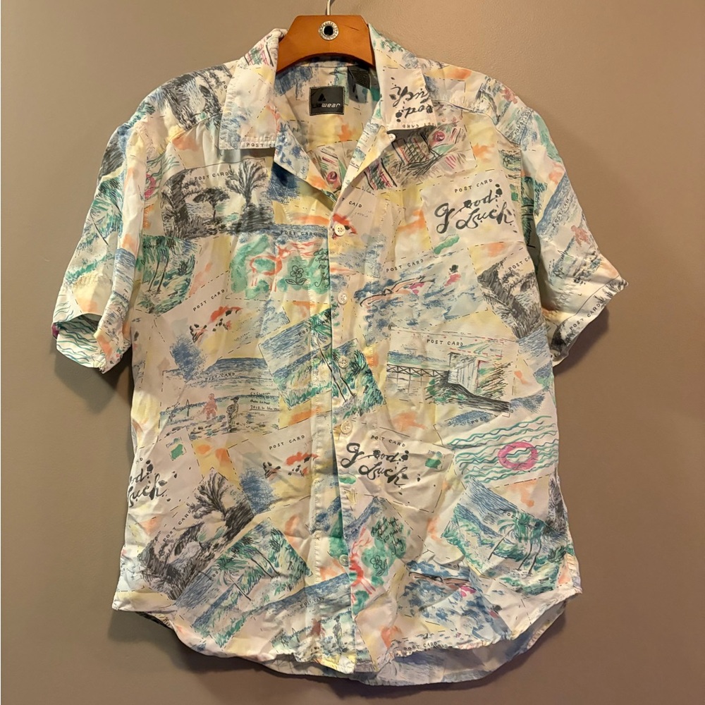 Cubavera Multicolor Graphic Print Shirt